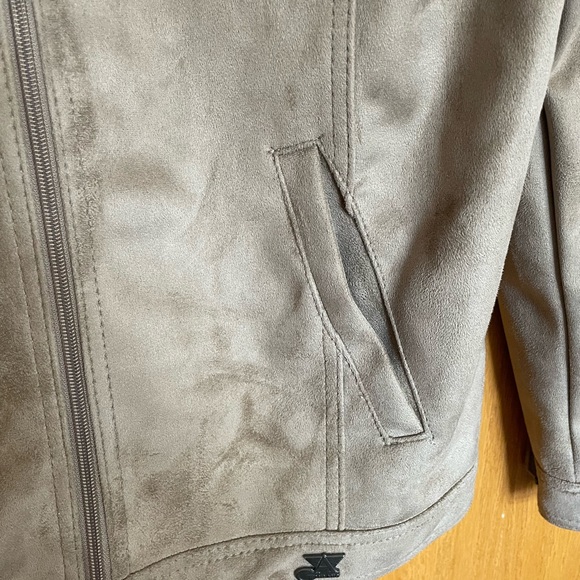 Suede Leather Bomber Jacket GA Milano Made in Italy Men’s Large - Picture 7 of 16